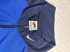Vintage Nike 1/4 Zip Pullover Blue Navy Made in USA Size XXL